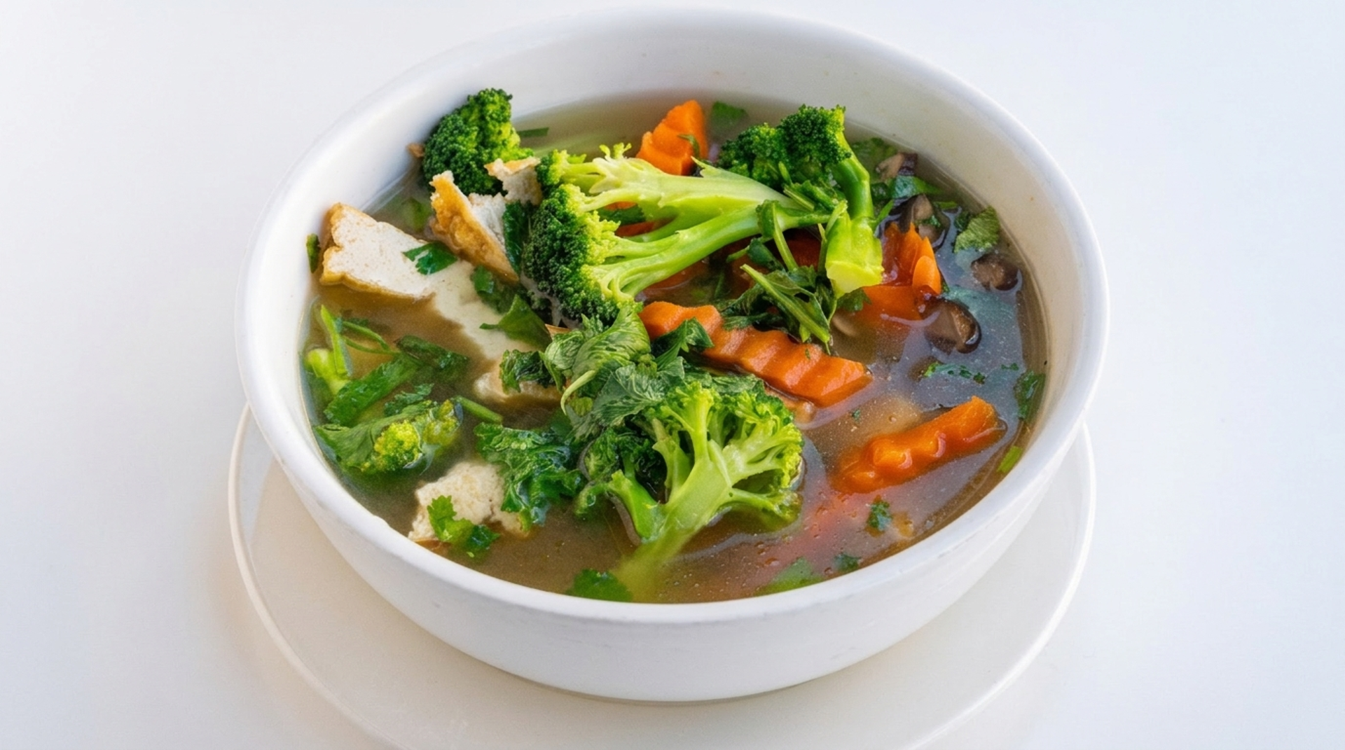 Vegetable pho with apple broth