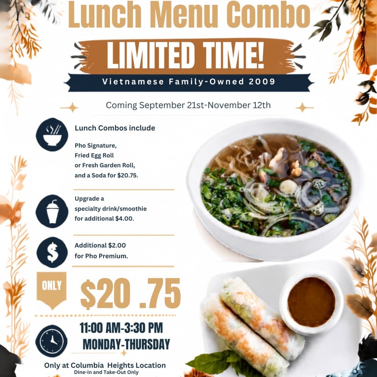 Bringing New Lunch Menu Combo