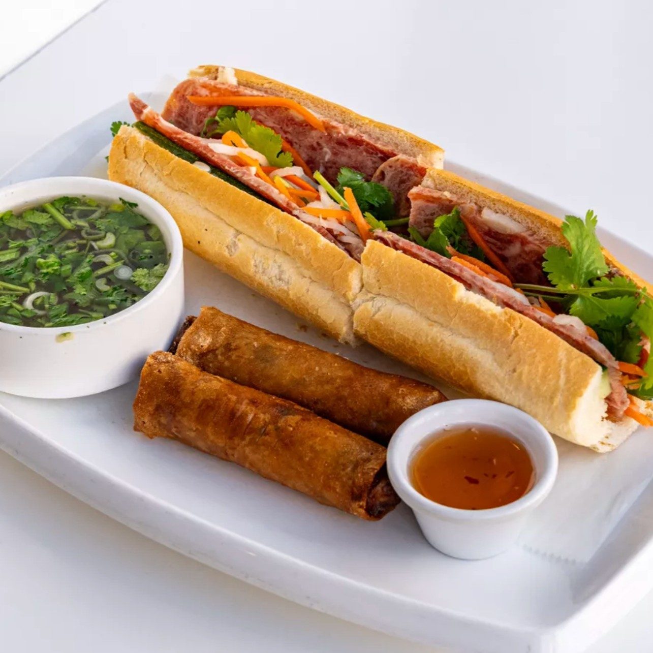 Fried and Shredded Tofu Sandwich Platter.
