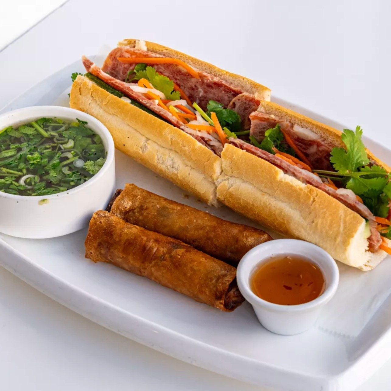 Cured Pork / Patê Cha Lua Sandwich Platter.